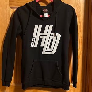 Women’s Harley Davidson v-neck hoodie. Size small